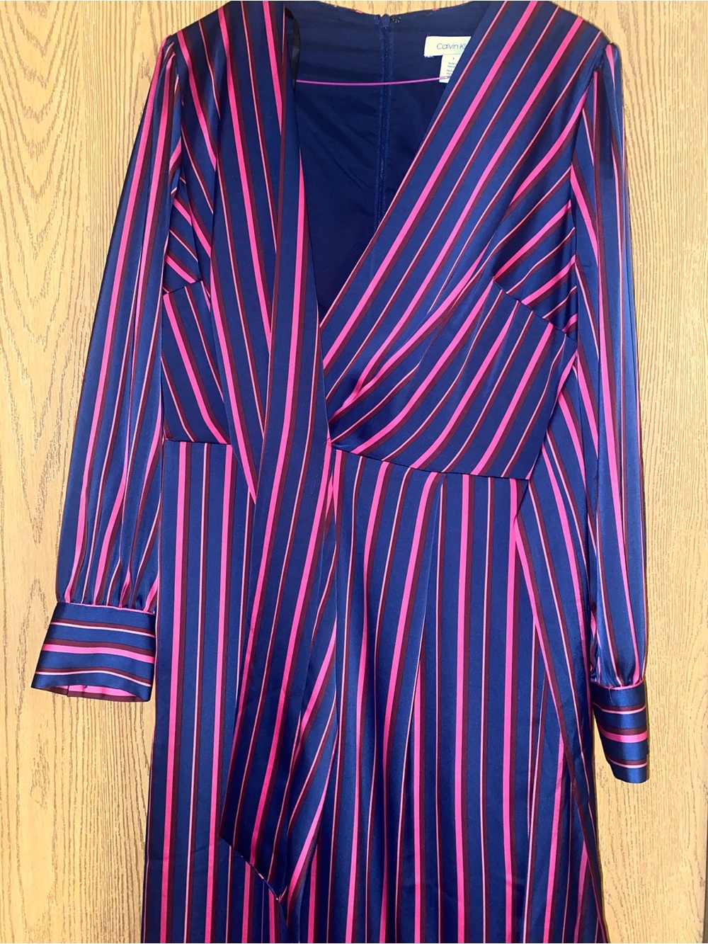 Calvin Klein Navy and Hot Pink Striped Jumpsuit